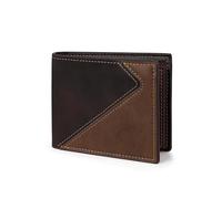AdiStylinno Mens Wallets, Bifold Leather Wallet with Zip Coin Pocket, Vintage Credit Card Holder Wallet with Multiple Card Slots and ID Window (Coffee)