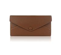 AdiStylinno RFID Wallet Women, Ultra-Thin Ladies Wallet Soft PU Leather Clutch, Slim Envelope Credit Card Holder Wallet with Zip Pocket and 2 Cash Slots, Brown, 7.87*4.13*0.78 in, Modern