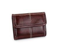 AdiStylinno Women Credit Card Holder, Leather Small Wallet Solid Color Compact Card Wallet with 9 Card Slots and 2 Cash Slots, Red, 10 x 8 x 2cm / 3.93 x 3.14 x 0.78inch, Classic