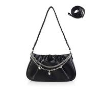 AdiStylinno Women‘s Shoulder Bag, Small Y2K Underarm Purse PU Clutch Hobo Handbag Crescent Bag with Zipper Pocket, White, 26 * 14 * 8.5 cm / 10.23 * 5.5 * 3.35 in, Modern