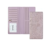 AdiStylinno Women's PU Leather Wallet RFID Protection Purse with Zip Pocket, Large Capacity Long Wallet with 9 Card Slots and Cash Slot, light purple, 19 x 9.5 x 2 cm / 7.5 x 3.7 x 0.7 Zoll, Modern