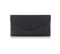 AdiStylinno Women's Purse, Ultra Thin Wallet RFID Protection Large Purse, PU Leather Purse, Women's Purse, Slim Wallet Card Case with Coin Compartment and 2 Note Strips, black, 19.5 x 10 x 2.1 cm