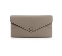 AdiStylinno Women's Purse, Ultra Thin Wallet RFID Protection Large Purse, PU Leather Purse, Women's Purse, Slim Wallet Card Case with Coin Compartment and 2 Note Strips, Khaki, 19.5 x 10 x 2.1 cm