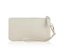 AdiStylinno Wristlet Wallet for Women, RFID Blocking Ladies Wallet Clutch Bag with Zipper Pocket, Slim Genuine Leather Wristlet Purse with Wrist Strap (Beige)