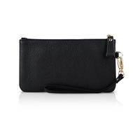 AdiStylinno Wristlet Wallet for Women, RFID Blocking Ladies Wallet Clutch Bag with Zipper Pocket, Slim Genuine Leather Wristlet Purse with Wrist Strap (Black)