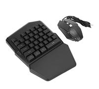 ADITAM 35 keys one-hand keyboard mouse, RGB backlight, gaming half-keyboard mouse combo, USB, for Android, suitable for mobile phones tablets Double the comfort