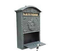 ADITAM Heavy Duty Wall Mount Mailboxes,Vintage Decorative Cast Iron Letter Box for Home Office Indoor Outdoor Entryway Gate Decoration Double the comfort