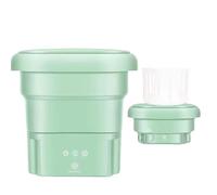 ADITAM Mini Washing Machine,Portable Foldable Washing Machine And Spin Dryer Combo Compact,with Drain Basket for Socks Underwear Baby Clothes Camping,Green Double the comfort