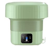 ADITAM Portable Mini Washing Machine,Foldable Laundry Tub,with Handle,Underwear Socks Washing Machine for Camping Home Travel Apartments Dorms,Green Double the comfort