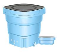 ADITAM Portable Washing Machine, Mini Foldable Washing Machine with Handle,Super Quiet Cleaning Machine,Touch Screen and Reusable Washing Machine for Clothes Underwear Socks,Blue Double the comfort