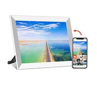ADITAM Smart Digital Picture Frame 10.1 Inch, 16G 1280x800 HD WiFi Cloud Digital Picture Frame with Touch Screen, Easy Share Photos and Videos via App for Gift, Home,Decor(White) Double the comfort