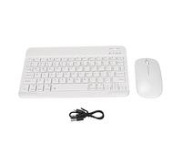 ADITAM Wireless Keyboard Mouse Combo, Ultra Thin Quiet Keyboard Mouse, Three Levels Adjustment DPI, Built In Rechargeable Battery, for Windows, Computer, Desktop(White) Double the comfort