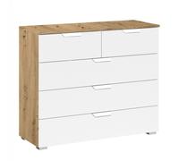 Aditio Chest - 3+2 Drawer - Artisan Oak & Alpine White