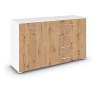 Aditio Medium Sideboard - 120cm - 1 Door - Alpine White & Artisan Oak