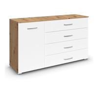 Aditio Medium Sideboard - 120cm - 1 Door - Artisan Oak & Alpine White