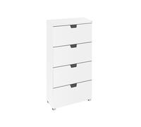 Aditio Narrow Chest - 4 Drawer - Alpine White