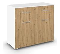 Aditio Small Sideboard - 80cm - 2 Door - Alpine White & Artisan Oak
