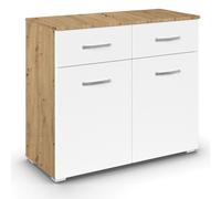 Aditio Small Sideboard - 80cm - 2 Door - Artisan Oak & Alpine White