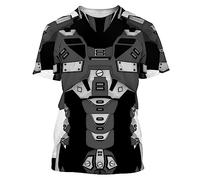 ADITIRCP Men's 3D Armor Printed T-Shirt Summer Casual Personalized Punk Retro Mechanical Pattern Print T-Shirts Hip Hop Sport Crew Neck Short Sleeve Tops