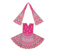 Aditri Creation Decorative Laxmi Durga Devi MATA Dress poshak vastra Cloth lehanga Chunari for God Idol Statue for Home Temple Pooja Item Indian Traditional (Size:-9")(Pink)