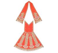 Aditri Creation Decorative Laxmi Durga Devi MATA Dress poshak vastra Cloth lehanga Chunari for God Idol Statue for Home Temple Pooja Item Indian Traditional Festival (Size:-5.5")(Orange)