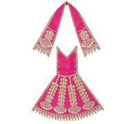 Aditri Creation Decorative Laxmi Durga Devi MATA Dress poshak vastra Cloth lehanga Chunari for God Idol Statue for Home Temple Pooja Item Indian Traditional Navratri Festival (Size:-5.5")(Pink)
