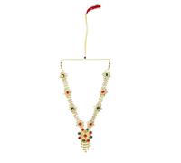 Aditri Creation Decorative Mala Set for Laddu Gopal/Devi Maa/Radha Krishna/Indian Traditional Navratri God Goddess Haar Sringar Set Deity jewellary Set for All God Statue (Size:-7 Inch)(Multicolor)