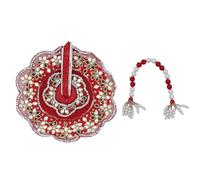 Aditri Creation Red Designer Cloth for Lord Krishan Ladu Laddu Gopal Kanaiya Bal Krishna Dress Poshak Vastra for Little Metal Idol Statue (Size:- 8" Inches)