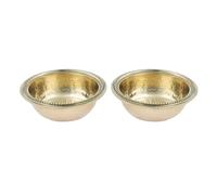 Aditri Creation Set of 2 Decorative Pooja Bowls Multipurpose Pooja small Brass Katori Prasad Bowls articles Puja New year Decorations Items (Size :- 3" Inches)