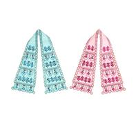 Aditri Creation Set of 2 Decorative Puja Cloth Chunari, Pooja Chunar Ganesh Dupatta Pooja Items Articles for Indian Traditional for Statue Frame Idol Temple(Size:-9 Inch x 3 Inch)(Pink,Blue)