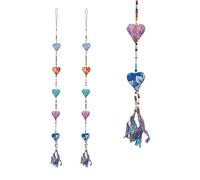 Aditri Creation Set Of 2 Designer Door Hanging Colorful Decorative Fabric Heart String for Indian Traditional Festival Decoration Indoor Wall Temple Bedroom Home Party Decor Gifting Ideas(Size:-30")