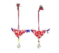 Aditri Creation Set of 2 Indian Door Hanging Single Fabric Birds Tota String with Bell Christmas Festival Decoration for home Wall Temple Bedroom Home New year Decor Gifting(Size :-10"/25 CM Approx)