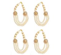 Aditri Creation Set of 4 Mala for Laddu Gopal/Devi Maa/Radha Krishna/Indian Traditional Holi Decorations Festival God Goddess Set Deities jewellary All God Idol Statue (Size:- 3.5")(Colour:-White)