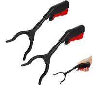 Adiwo 2 Pack Short Litter Pickers Grabber Stick, 28cm Garbage Grabber with 360° Rotating Jaw, Litter Pickers for Children, Non-Slip, Ergonomic Design, Helping Hand Grabber for Disabled, and Elderly