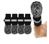 Adiwo 2 Pairs Anti Slip Dog Socks, Dog Paw Protectors with Adjustable Strap, Walking Boots for Injured Paws, Dog Socks Paws Stop Licking, Senior Dogs for Indoor Outdoor Hardwood Floor Walking (S)