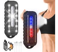 Adiwo 2Pcs Clip on Flashlight, Running Light for Runners, Hands Free Safety Lights for Walking at Night, Rechargeable Flashlight Portable LED Work Light with 5 Light Modes for Camping Hiking Walking