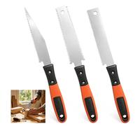 Adiwo 3 Pcs Japanese Pull Saw Set, Cut Saws Set, Japanese Hand Saw for Woodworking, Double Edged Hand Saw, Compact Fine Tooth Saw for Woodworking, DIY, Carpentry, Craft, Trim