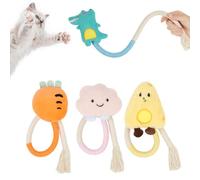 Adiwo 4 PCS Plush Cat Rope Toys Set, Bite Resistant Catnip Rope, Sisal Rope Cat Toys, Catnip Cotton Rope Toy, Cat Chew Toys for Teeth Cleaning and Teething, Prevent Bad Breath (18 Inches Each)