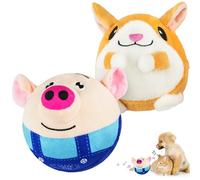 Adiwo Active Moving Pet Plush Toy, Talking Moving Dog Toy, Rechargeable Dog Interactive Toys, Pet Bounce Toys with 1 Rolling Ball and 2 Ball Covers, Electronic Dog Training Ball for Cats & Small Dogs