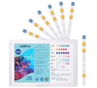Adiwo Aquarium Test Strips, 7 in 1 Fish Tank Test Kit, Freshwater Saltwater Aquarium Water Test Kit to Detect pH Nitrite Nitrate Chlorine Carbonate Hardness, Testable in 60 seconds (GH & KH) (100 Pcs)