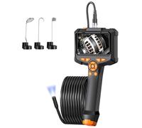 Adiwo Endoscope Inspection Camera, 4.3'' IPS Screen, 1080P HD, 8 LED Lights, IP67 Waterproof, Black, Type-C, 5M Semi-Rigid Cable