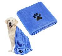 Adiwo Extra Large Microfiber Dog Towel, Soft Luxury Super Absorbent Dog Towel, Dries Pets Quickly, Machine Wash, Hand Washing and Dry, Bath Towel for All Breeds Dogs and Cats (140x70cm, Blue)