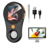 Adiwo Handheld Digital Microscope, 500X 2MP HD Magnification Glass, 2-inch USB Rechargeable Pocket Microscope with 8 LED, for Kids and Adults (Black)