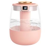 Adiwo Humidifier for Bedroom, 1.8L Cool Mist Humidifiers with Smart Humidity Display, Mini Air Humidifier, Ultra-Quiet 20dB, Night Light, 20H Runtime, Waterless Auto-Off for Home Baby Office, Pink