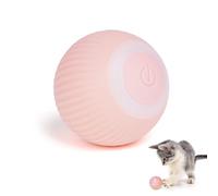 Adiwo Intelligent Interactive Cat Toys Ball, 360° Rotating Automatic with LED Light, USB Rechargeable, Kitten Toys for Indoor Cats Adult, Stimulate Instinct Chasing Ball, Pink