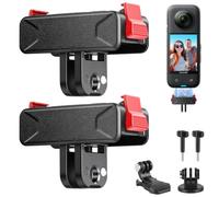 Adiwo Magnetic Quick Release Adapter Holder for DJI Osmo Action 3/4/5 Pro | 2 Pack Magnetic Camera Mount, Sports Camera Mount Accessories Include 1 J-shaped Base, 1 GoPro Adapter, and 2 Screws