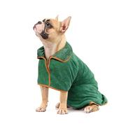Adiwo Microfibre Dog Bathrobe, Bath Towel, Quick Drying Dog Bathrobe, Extra Absorbent and Quick Drying with Adjustable Fastening, S