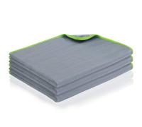 Adiwo Microfibre Glass Cloths, 3PCS, 400GSM Microfiber Towel, Streak Free Dish Cloths, Lint Free, Carbon Polishing Cloth for Car, Windows, Mirror, Wine Glass, Kitchen, Dish, Green, 50x40cm