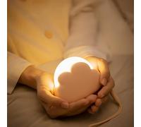 Adiwo Night Light Kids, Cute Cloud Night Light Bedside Lamp, Dimmable Baby with 2 Modes and 2 Brightness, Portable USB Rechargeable Kid LED Nightlight, Kawaii Room Decor for Girls Boys
