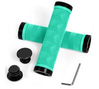 Adiwo Non-Slip Handlebar Grips, 1 Pair Professional Bike Handlebar Grips, Adult Mountain Bike Grips with Soft Anti-Slip Rubber, Ergonomic, Comes with 1 Allen Wrench, Suitable for Most Bicycles